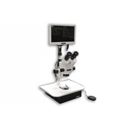 EMZ-13TRH + MA522 + F + BD-M-LED + MA151/35/03 + HD1500TM (10X - 70X) Stand Configuration System, Working Distance: 90mm (3.54")