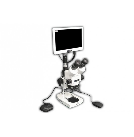 EMZ-13TRH + MA522 + P + MA961D/40 (Daylight) + MA151/35/03 + HD1000-LITE-M (10X - 70X) Stand Configuration System, Working Distance: 90mm (3.54")