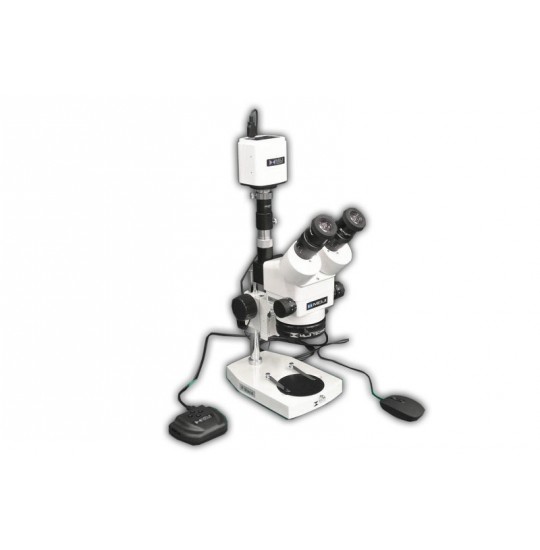 EMZ-13TRH + MA522 + P + MA961W/40 (Warm White) + MA151/35/03 + HD1500MET (10X - 70X) Stand Configuration System, Working Distance: 90mm (3.54")