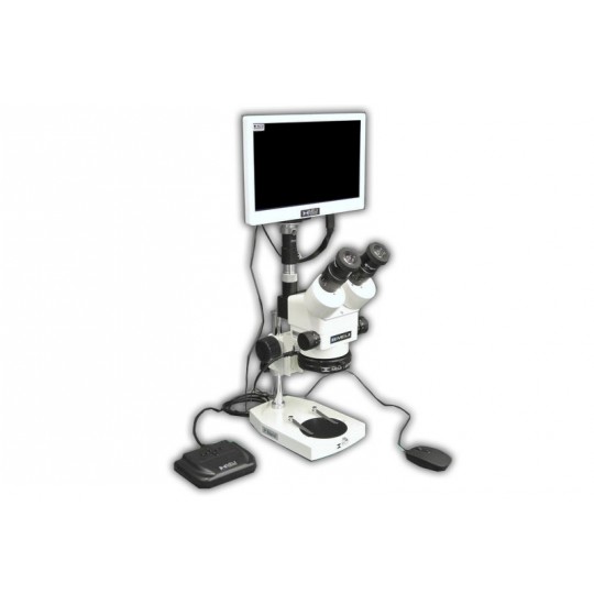 EMZ-13TRH + MA522 + P + MA961D/80/ESD (Daylight) + MA151/35/03 + HD1000-LITE-M (10X - 70X) Stand Configuration System, Working Distance: 90mm (3.54")