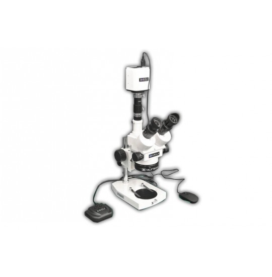 EMZ-5TR + MA502 + P + MA961W/40 (Warm White) + MA151/35/03 + HD1500MET (7X - 45X) Stand Configuration System, Working Distance: 93mm (3.66")