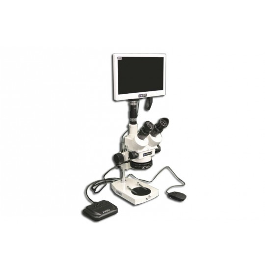 EMZ-5TR + MA502 + P + MA961C/80/ESD (Cool White) + MA151/35/03 + HD1500TM (7X - 45X) Stand Configuration System, Working Distance: 93mm (3.66")