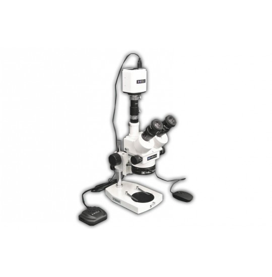 EMZ-5TRH + MA522 + P + MA961C/40 (Cool White) + MA151/35/03 + HD1500MET (7X - 45X) Stand Configuration System, Working Distance: 93mm (3.66")