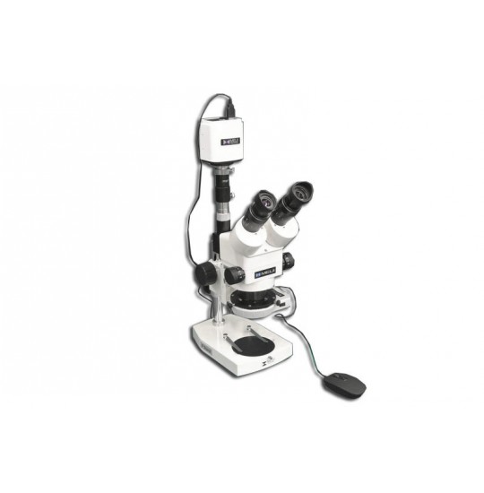 EMZ-8TR + MA502 + P + MA302 + MA961W/S/ESD (Warm White) + MA151/35/03 + HD1500MET (7X - 45X) Stand Configuration System, Working Distance: 104mm (4.09")