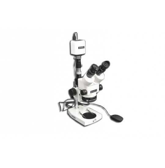 EMZ-8TR + MA502 + P + MA961C/40 (Cool White) + MA151/35/03 + HD1500MET (7X - 45X) Stand Configuration System, Working Distance: 104mm (4.09")