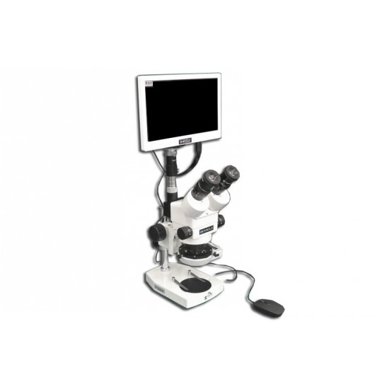 EMZ-8TRH + MA522 + P + MA302 + MA961C/S/ESD (Cool White) + MA151/35/03 + HD1000-LITE-M (7X - 45X) Stand Configuration System, Working Distance: 104mm (4.09")