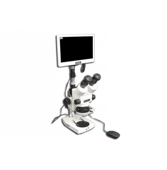 EMZ-8TRH + MA522 + P + MA302 + MA961W/S/ESD (Warm White) + MA151/35/03 + HD1500TM (7X - 45X) Stand Configuration System, Working Distance: 104mm (4.09")