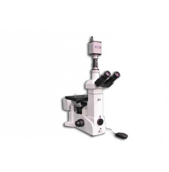 IM7530-HD1000-LITE/0.3 50X - 500X Trinocular Inverted Brightfield/Darkfield Metallurgical Microscope and HD Camera (HD1000-LITE)