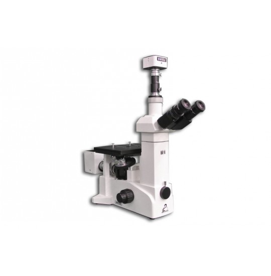 IM7530-HD2500T/0.7 50X - 500X Trinocular Inverted Brightfield/Darkfield Metallurgical Microscope and HD Camera (HD2500T)