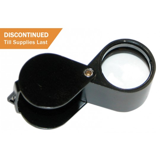 MG600/10 Diamond loupe 10X triplet, 21mm diameter egg-shaped, black anodized