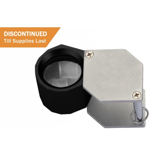 MG600/15 Diamond loupe 10X triplet, 21mm diameter hexagonal, black anodized