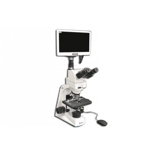 MT4300EH-HD1500MET-M/0.3 40X-1000X Halogen Biological Compound Ergonomic Binocular Brightfield with Infinity Corrected U. Plan 4X, 10X, 40X, 100X, with HD Camera Monitor (HD1500MET-M)
