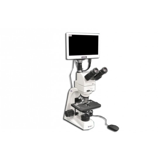 MT5300EL-HD LED 40X-1000X Advanced Biological Compound Ergonomic Binocular Brightfield with Infinity Corrected 4X, 10X, 40X , 100X with HD1000-LITE-M Camera Monitor