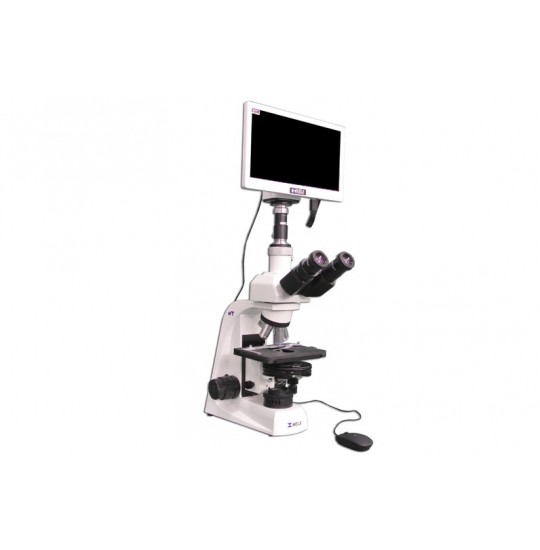 MT5310H-HD1500TM/0.3 100X-1000X Halogen Trinocular Brightfield/Phase Contrast Biological Microscope with U Plan Phase Ph10X, Ph20X, Ph40X, Ph100X Objectives and HD Camera Monitor (HD1500TM)