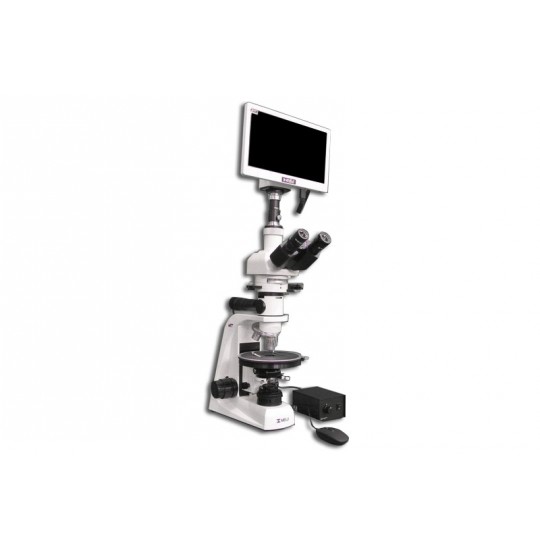 MT9930-HD1500TM/0.3 40X - 400X Halogen Trinocular Polarizing Microscope and HD Camera (HD1500TM)