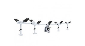 MT-60/TH-9 Nine-Headed Binocular Teaching Microscope, LED Brightfield Biological Plan 4X, 10X, 40X, 100X oil Compound Microscope