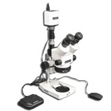 EMZ-13TRH + MA522 + P + MA961C/80/ESD (Cool White) + MA151/35/03 + HD1500T (10X - 70X) Stand Configuration System, Working Distance: 90mm (3.54")