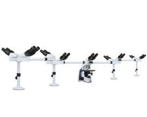 MT-60/TH-9 Nine-Headed Binocular Teaching Microscope, LED Brightfield Biological Plan 4X, 10X, 40X, 100X oil Compound Microscope