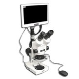 EMZ-13TRH + MA522 + P + MA302 + MA961W/S/ESD (Warm White) + MA151/35/03 + HD1000-LITE-M (10X - 70X) Stand Configuration System, Working Distance: 90mm (3.54")