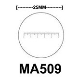 MA509 Eyepiece Micrometer, 5mm divided into 100 units, 25 mm diameter
