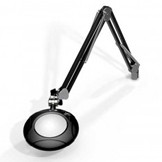 MG800/2XBLK Round 2x Magnifier 5” with 43” reach, with table edge clamp, Black finish