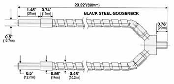 Black Steel Gooseneck