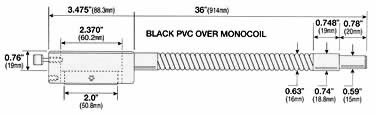 Black PVC over Monocoil